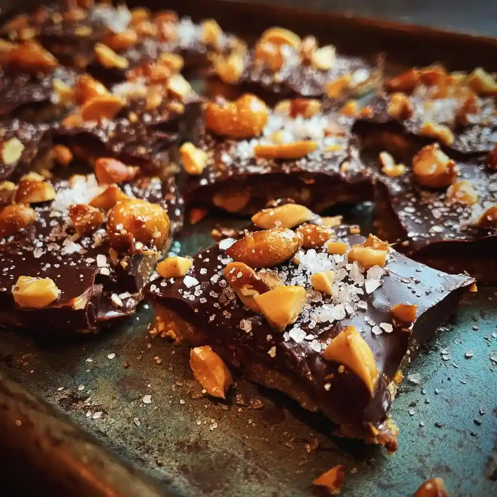 Low FODMAP Date Bark Bites – Easy, Sweet Treat (5-Ingredient) 8 Topped Low FODMAP bark bites before chilling