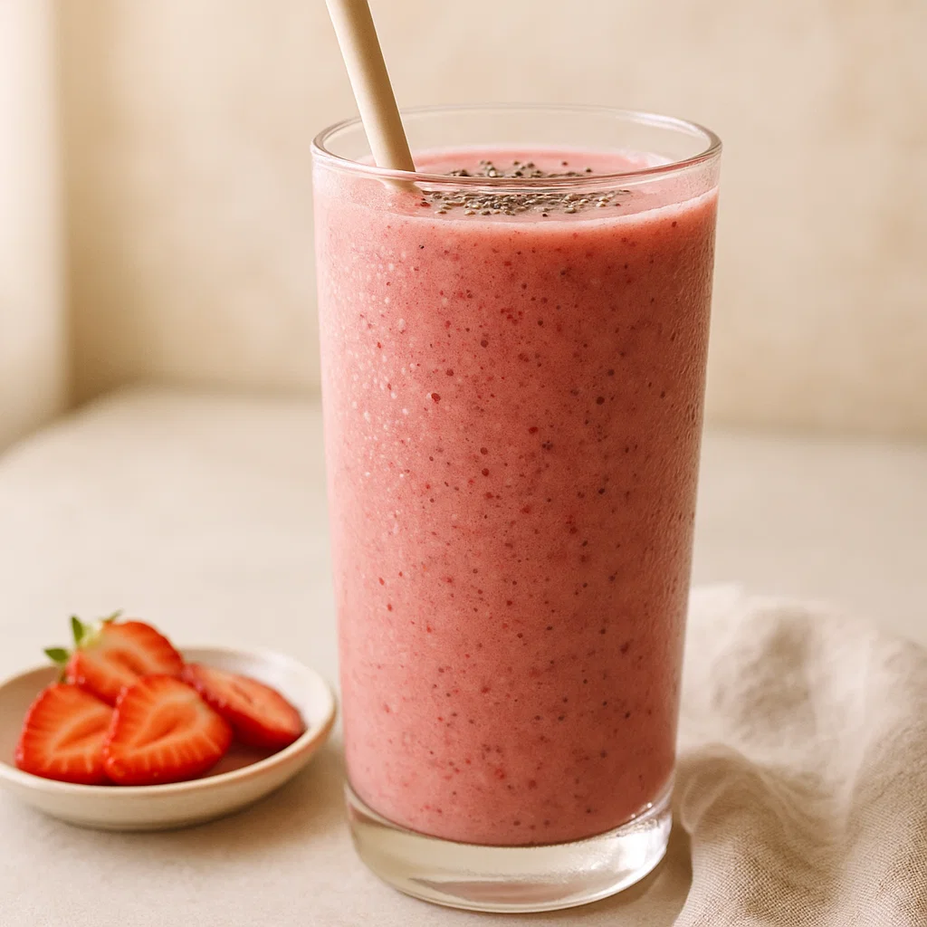 Collagen smoothie low FODMAP featured glass