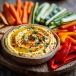 Low-FODMAP Hummus Recipe: A Delicious Gut-Friendly Dip - 20 minutes 6 Low-FODMAP Hummus Recipe with fresh veggies