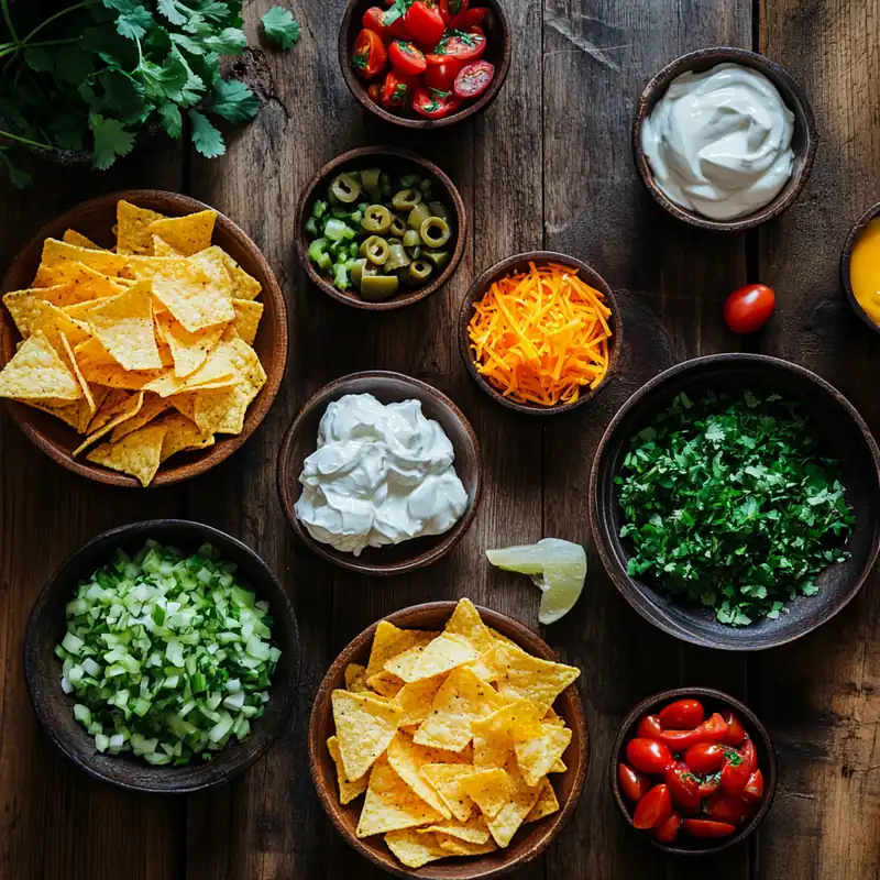 Low-FODMAP Nachos Recipe for a Delicious, Gut-Friendly Treat 8 Low-FODMAP nachos recipe ingredients on a table