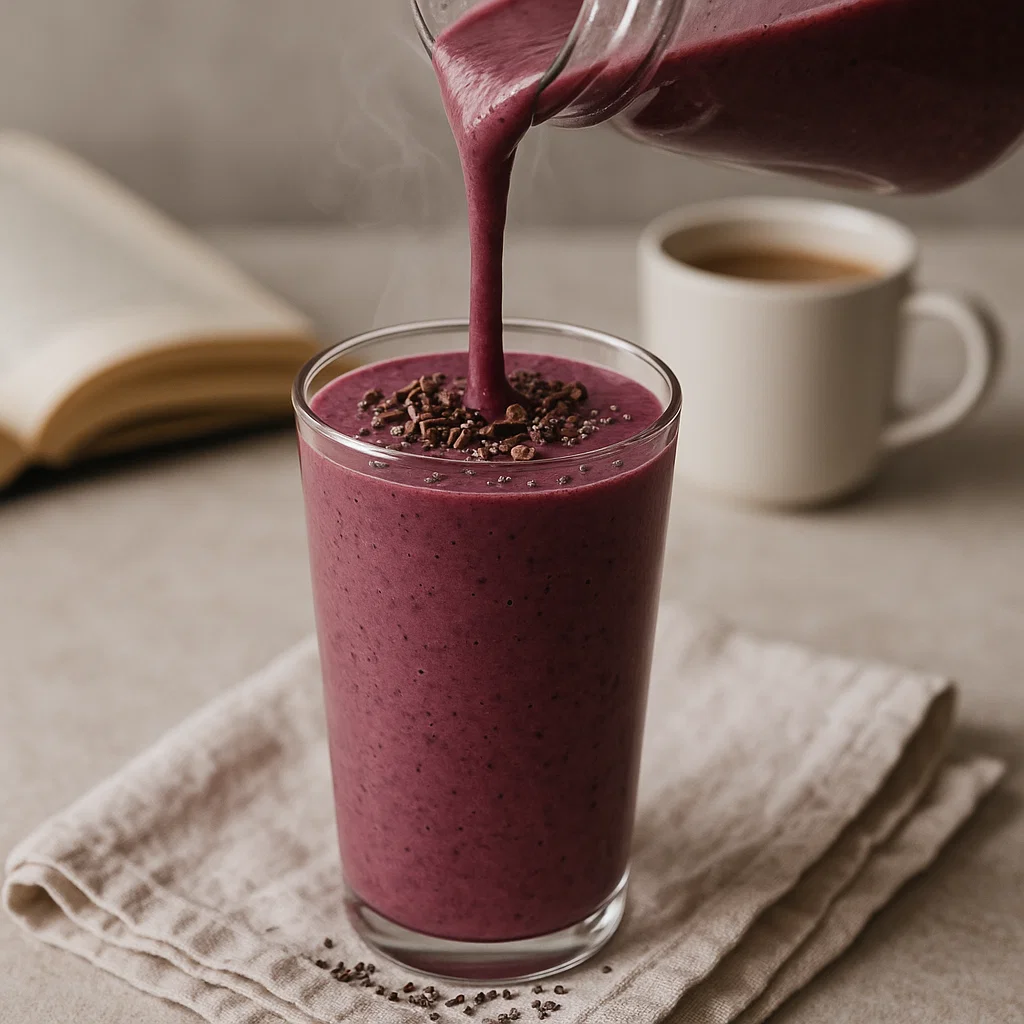 Psychobiotic Smoothie Recipe: Gut-Loving Morning Fuel 11 Serve with cacao nibs or chia for crunch and fiber