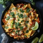 Low-FODMAP Nachos Recipe for a Delicious, Gut-Friendly Treat 7 Serving low-FODMAP nachos recipe in skillet