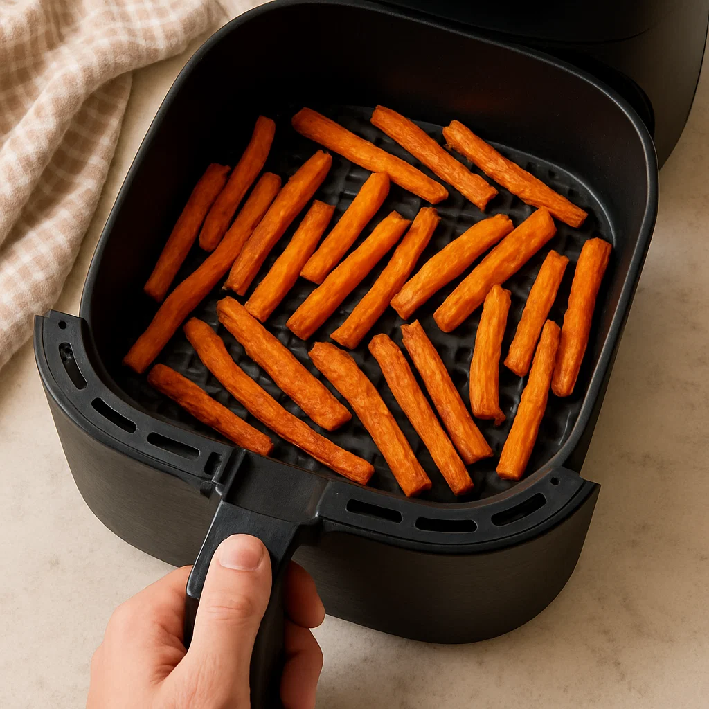 Air Fryer Carrot Fries: 5 Genius Tips for Perfect Crunch 10 halfway shake of air fryer carrot fries
