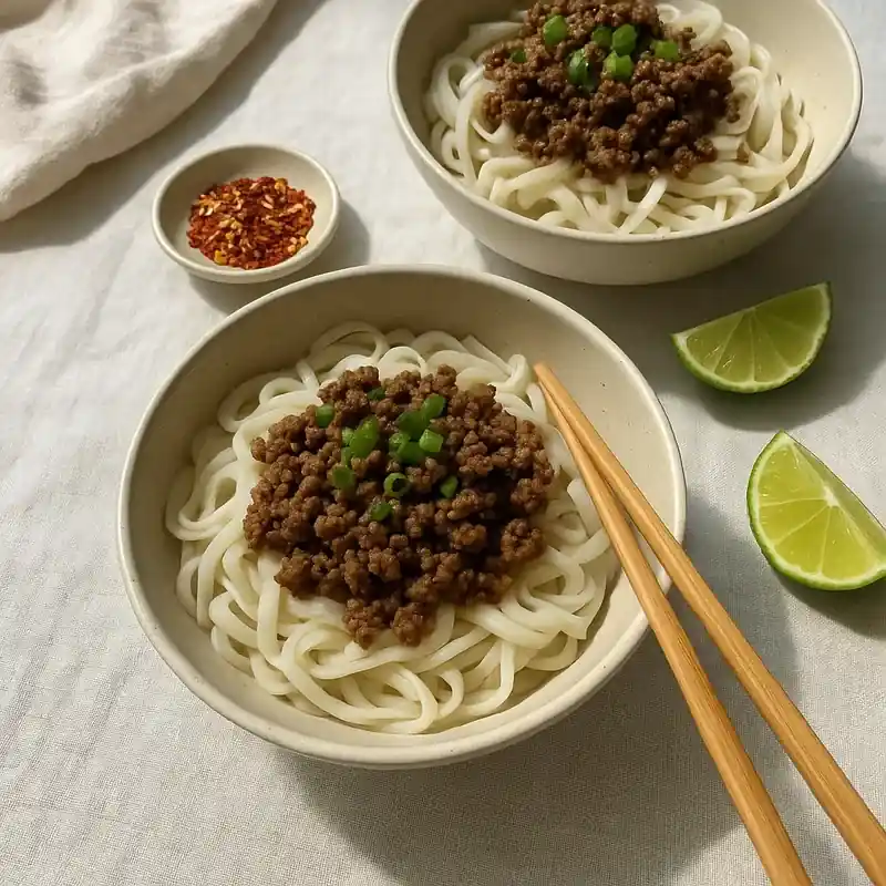 Low FODMAP Beef and Noodles – 5 Genius Tips, Comfort Wins 11 serving low fodmap beef and noodles with toppings