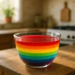 jello Trick Recipe in glass bowl with natural light